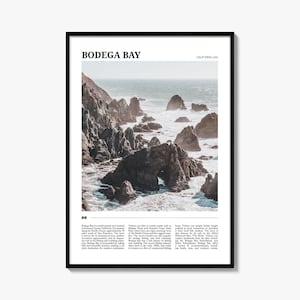 Bodega Bay Reiseplakat, Bodega Bay Wandkunst, Bodega Bay Poster Druck, Bodega Bay Foto, Bodega Bay Dekor, Kalifornien, USA