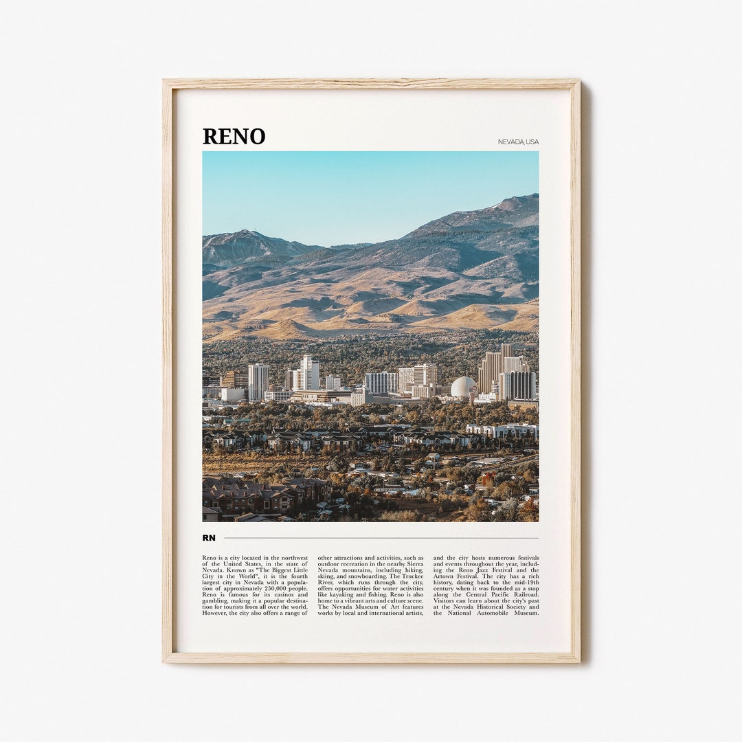 Reno Travel Poster, Reno Wall Art, Reno Poster Print, Reno Photo, Reno