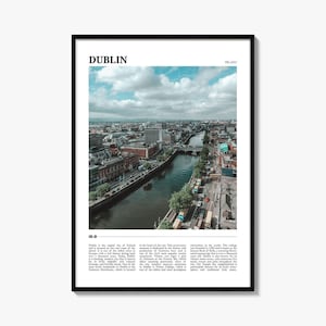 Dublin Travel Poster, Dublin Wall Art, Dublin Poster Print, Dublin Photo, Dublin Decor, Ireland