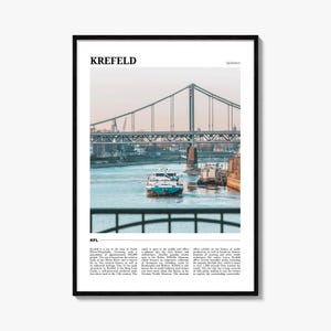 Cartel de viaje de Krefeld, arte de la pared de Krefeld, impresión del cartel de Krefeld, foto de Krefeld, decoración de Krefeld, Alemania imagen 1