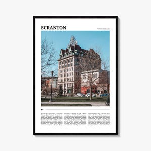 Scranton Travel Poster, Scranton Wall Art, Scranton Poster Print, Scranton Photo, Scranton Decor, Pennsylvania, USA