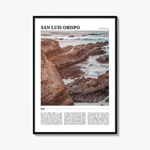 San Luis Obispo Travel Poster No 1, San Luis Obispo Wall Art, San Luis Obispo Poster Print, Photo, San Luis Obispo Decor, California, USA