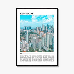 Vibrant Singapore Travel Poster: Asia Wall Art Print