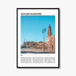 Cartel de viaje de Aguascalientes, Arte de pared de Aguascalientes, Impresión de cartel de Aguascalientes, Foto de Aguascalientes, Decoración de Aguascalientes, México