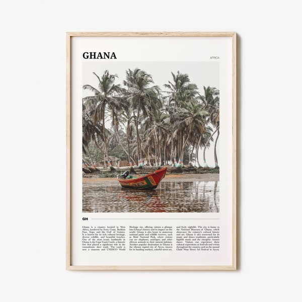 Ghana Travel Poster No 1, Ghana Wall Art, Ghana Poster Print, Ghana Foto, Ghana Decor, Afrika