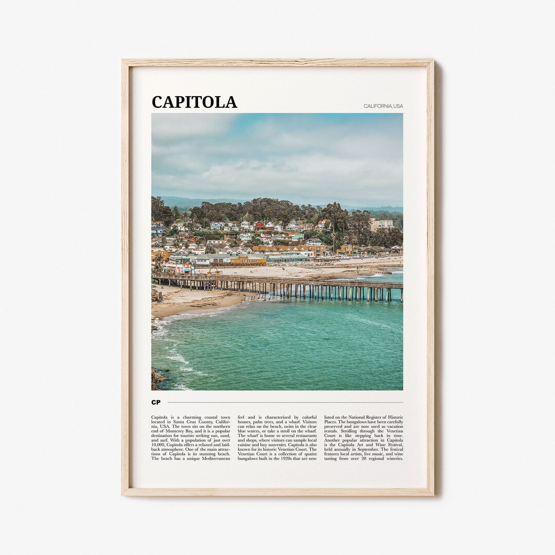 Capitola Travel Poster, Capitola Wall Art, Capitola Poster Print