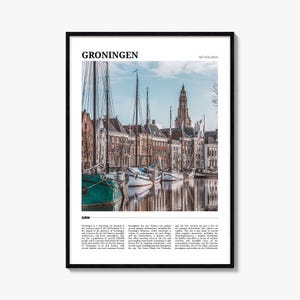 Groningen Reiseplakat, Groningen Wandkunst, Groningen Poster Druck, Groningen Foto, Groningen Dekor, Niederlande