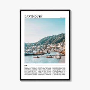 Dartmouth England Travel Poster: Vibrant Wall Art Print