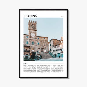 コルトーナ イタリア 旅行ポスター: 鮮やかなウォールアートプリント
