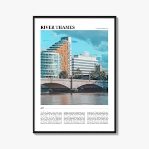 River Thames Travel Poster, River Thames Wall Art, River Thames Poster Print, River Thames Photo, River Thames Decor, London, UK