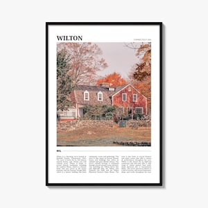 Wilton Reiseplakat, Wilton Wandkunst, Wilton Poster Druck, Wilton Foto, Wilton Decor, Conneticut, USA