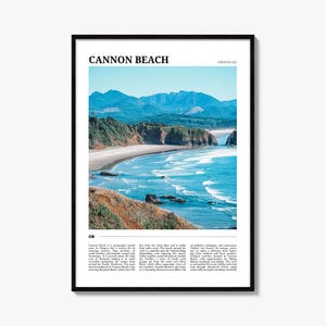 Cannon Beach-reisposter, Cannon Beach-muurkunst, Cannon Beach-posterafdruk, Cannon Beach-foto, Cannon Beach-decor, Oregon, VS