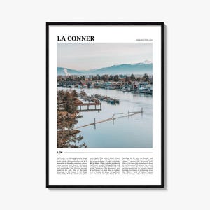 La Conner Travel Poster, La Conner Wall Art, La Conner Poster Print, La Conner Photo, La Conner Decor, Washington, USA