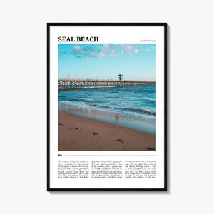 Seal Beach Travel Poster No 2, Seal Beach Wall Art, Seal Beach Poster Print, Seal Beach Photo, Seal Beach Decor, California, USA