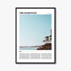 The Hamptons Travel Poster: Vintage New York Wall Art