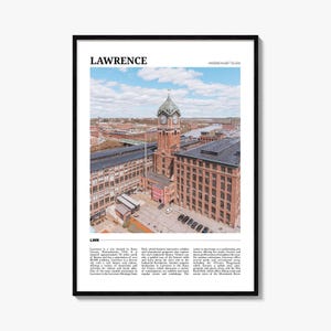 Lawrence Massachusetts Travel Poster: Vibrant Wall Art Print