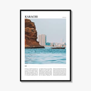 Karachi Travel Poster No 2, Karachi Wall Art, Karachi Poster Print, Karachi Photo, Karachi Decor, Pakistan