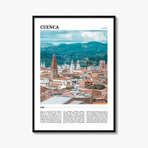 Cuenca Ecuador Poster Print, Azuay Province Photo, New Cathedral Wall Art, San Sebastián Travel Decor