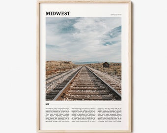 Midwest Travel Poster, Midwest Wall Art, Midwest Poster Print, Midwest Photo, Midwest Decor, United States