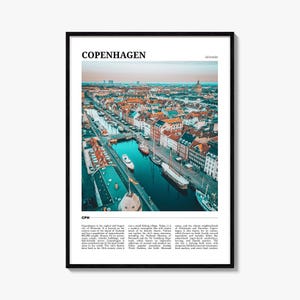 Copenhagen Photo Print: Vibrant Denmark Travel Poster