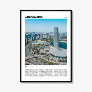 ZhengZoui China Travel Poster: Lebendige Stadtansicht Wandkunst