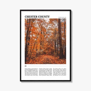 Chester County Travel Poster, Chester County Wall Art, Chester County Poster Print, Chester County Photo, Chester County Decor, Pennsylvania