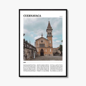 Cuernavaca Poster Print, Morelos Photo, Mexico Wall Art, Cathedral Travel Decor