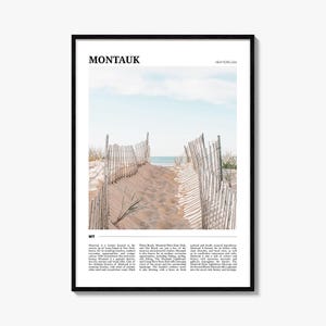 Montauk Travel Poster, Montauk Wall Art, Montauk Poster Print, Montauk Photo, Montauk Decor, New York, USA