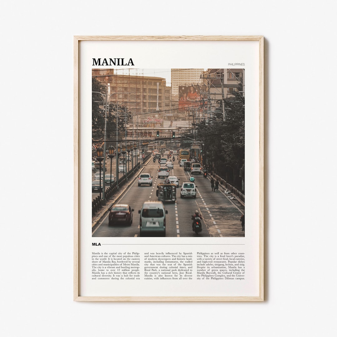 Manila Travel Poster Manila Wall Art Manila Poster Print Etsy