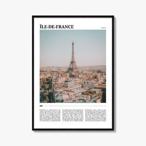 Ile De France Travel Poster, Ile-de-France Wall Art, Ile-de-France Poster Print, Ile-de-France Photo, Ile-de-France Decor, France