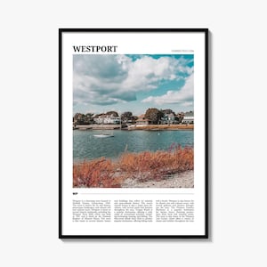 Westport Travel Poster Connecticut, Westport Wall Art, Westport Poster Print, Westport Photo, Westport Decor, Connecticut, USA