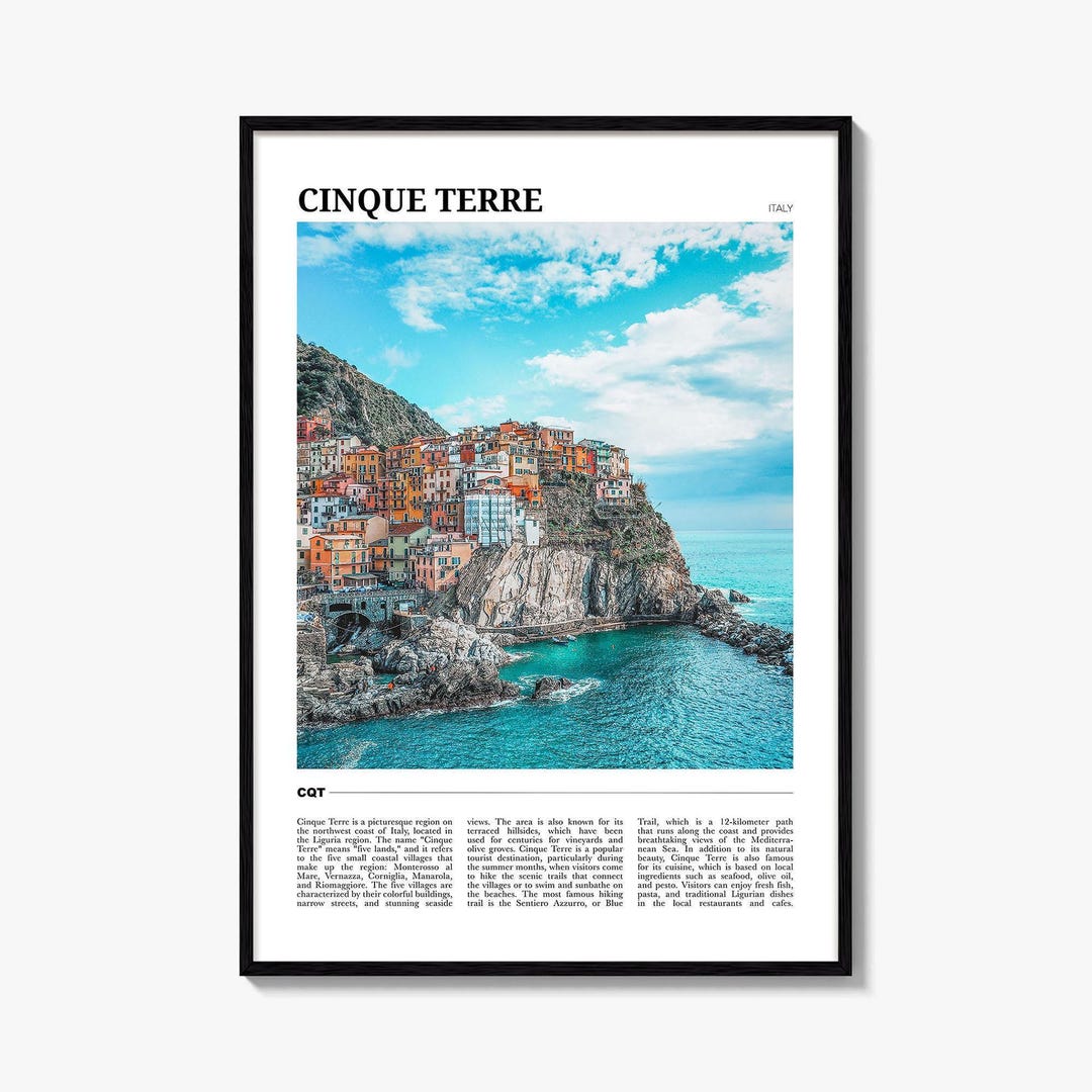 Cinque Terre Travel Poster: Vibrant Italy Wall Art - Etsy
