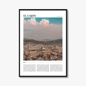 El Cajon Kalifornien Reiseplakat: Lebhaftes Stadtbild Wandkunst