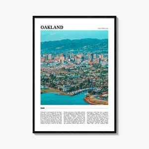 Oakland Travel Poster, Oakland Wall Art, Oakland Poster Print, Oakland Photo, Oakland Decor, California, USA