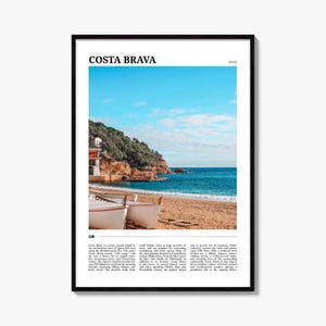 Costa Brava Travel Poster: Spain Coastal Art Print