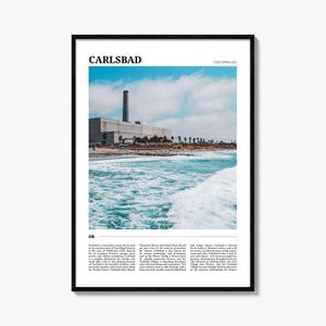 Carlsbad Travel Poster No 1, Carlsbad Wall Art, Carlsbad Poster Print, Carlsbad Photo, Carlsbad Decor, California, USA