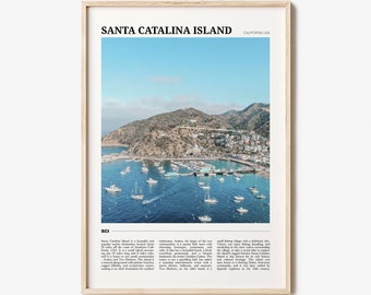 Santa Catalina Island Travel Poster, Santa Catalina Island Wall Art, Santa Catalina Poster Print, Santa Catalina Photo, Santa Catalina Decor