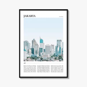 Jakarta Travel Poster, Jakarta Wall Art, Jakarta Poster Print, Jakarta Photo, Jakarta Decor, Indonesia