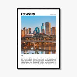 Edmonton Travel Poster No 2, Edmonton Wall Art, Edmonton Poster Print, Edmonton Photo, Edmonton Decor, Alberta, Canada