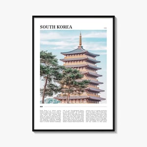 South Korea Travel Poster, South Korea Wall Art, South Korea Poster Print, South Korea Photo, South Korea Decor, Asia