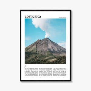 Costa Rica Travel Poster, Costa Rica Wall Art, Costa Rica Poster Print, Costa Rica Photo, Costa Rica Decor, Central America