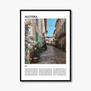 Alcudia Reiseposter, Alcudia Wandkunst, Alcudia Poster Druck, Alcudia Foto, Alcudia Dekor, Spanien