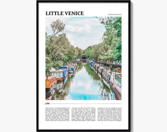 Little Venice Travel Poster, Colorful Photo Print London, Home Wall Art Decor