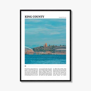 King County Reiseplakat, King County Wandkunst, King County Poster Druck, King County Foto, King County Dekor, Washington, USA