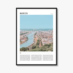 Rouen Travel Poster, Rouen Wall Art, Rouen Poster Print, Rouen Photo, Rouen Decor, France