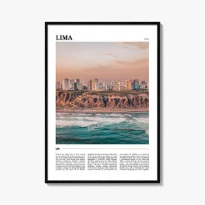 Lima Travel Poster, Lima Wall Art, Lima Poster Print, Lima Photo, Lima Decor, Peru