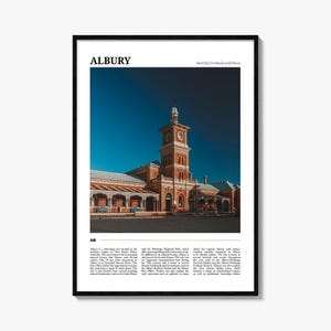 Albury Travel Poster, Albury Wall Art, Albury Poster Print, Albury Photo, Albury Decor, New South Wales, Australia