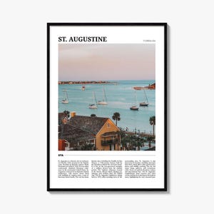 St. Augustine Florida Travel Poster: Vibrant Cityscape Wall Art