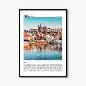 Prague Travel Poster, Prague Wall Art, Prague Poster Print, Prague Photo, Prague Decor, Czech Republic