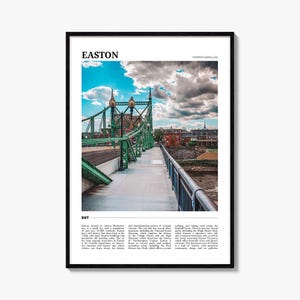 Easton Reiseplakat, Easton Wandkunst, Easton Poster Druck, Easton Foto, Easton Decor, Pennsylvania, USA